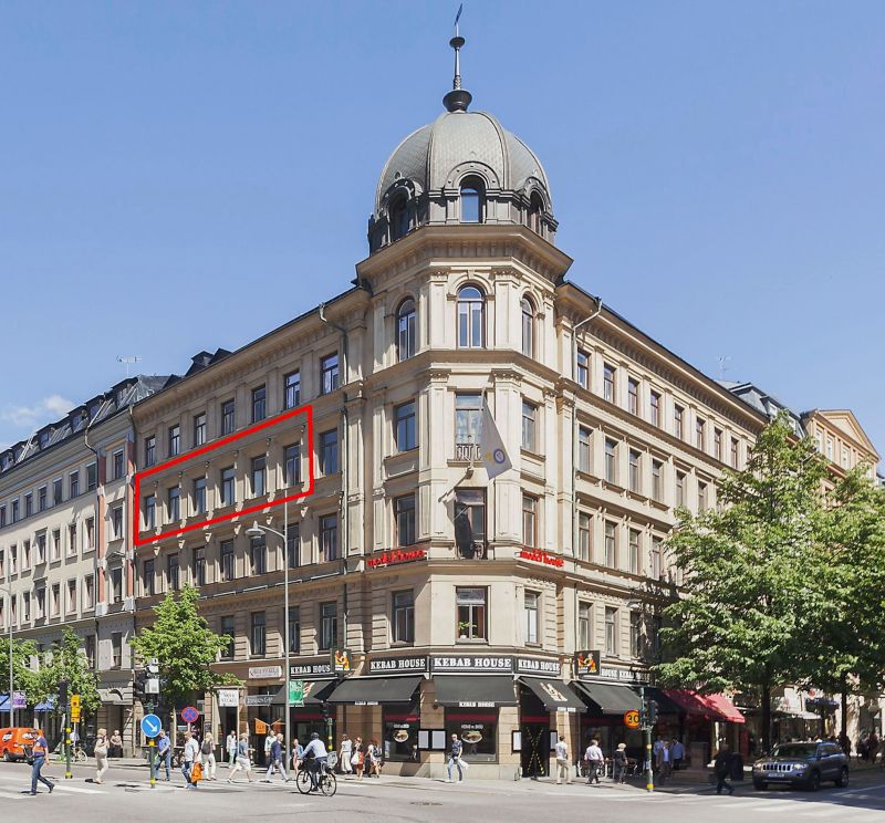 Läkarpraktik att hyra i hörnan Vasagatan/Kungsgatan.